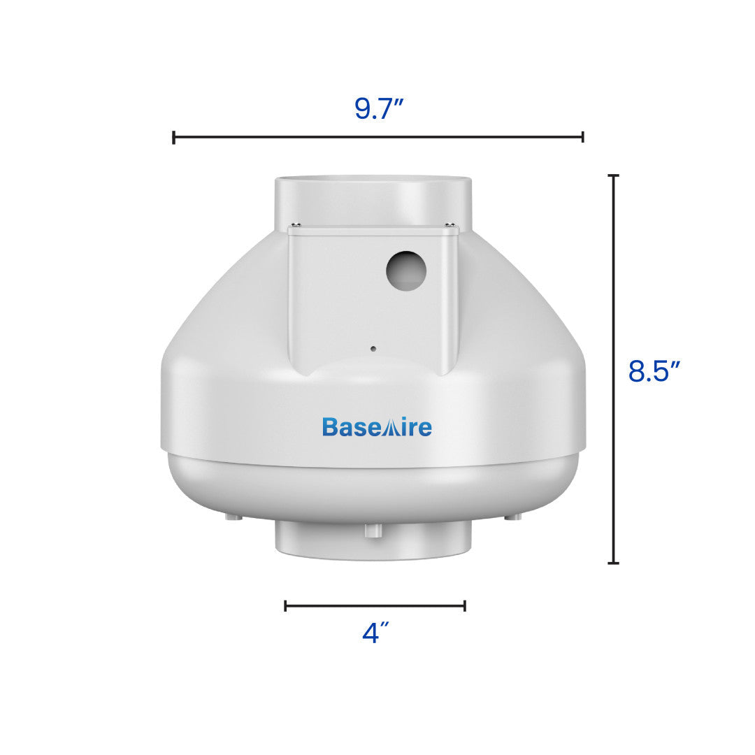 BaseAire RadonEx 15F Quiet Energy Efficient Radon Ventilating Exhaust Fan for Crawlspace or Slab Application
