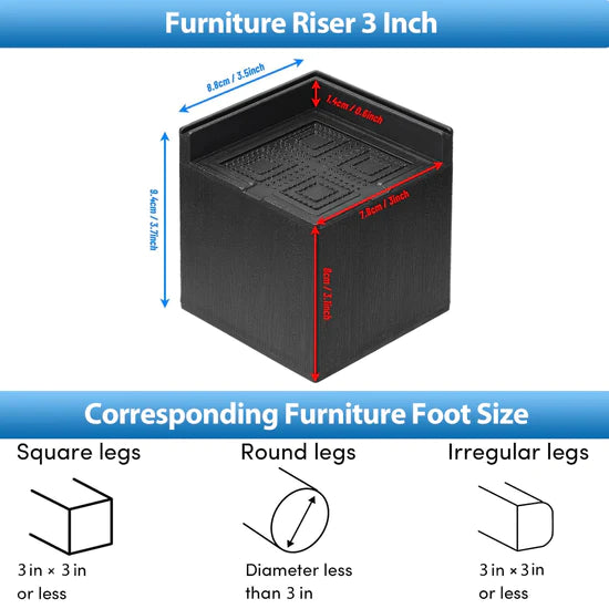 BaseAire 3 Inch L-Shaped Design Dehumidifier Booster Pad Heavy Duty Dehumidifier Lifter