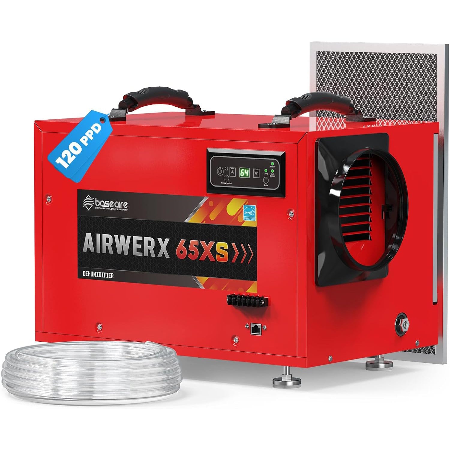 BaseAire® AirWerx 65XS Crawl Space Dehumidifier, 120 Pints Dehumidifier with Pump
