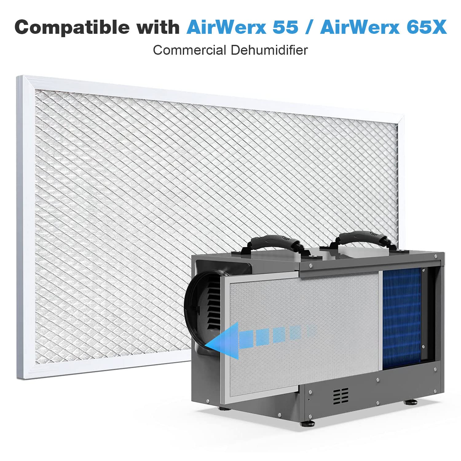 BaseAire MERV-8 Filter Set for AirWerx 55X/AirWerx 65XS, 4 Pack