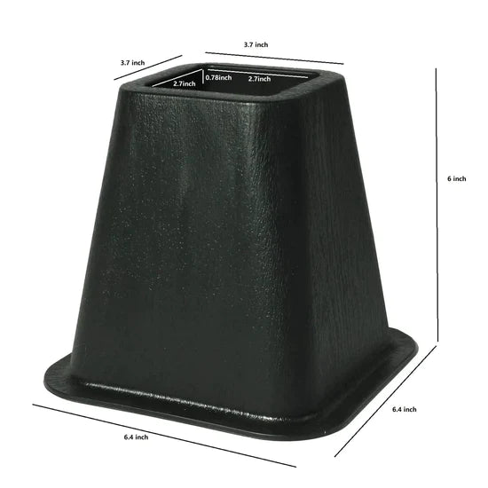 BaseAire Dehumidifier Risers 6 Inch - Heavy Duty Dehumidifier Lift Risers, Support Up to 2200 Lbs Dehumidifier Risers 4 Pieces, Black