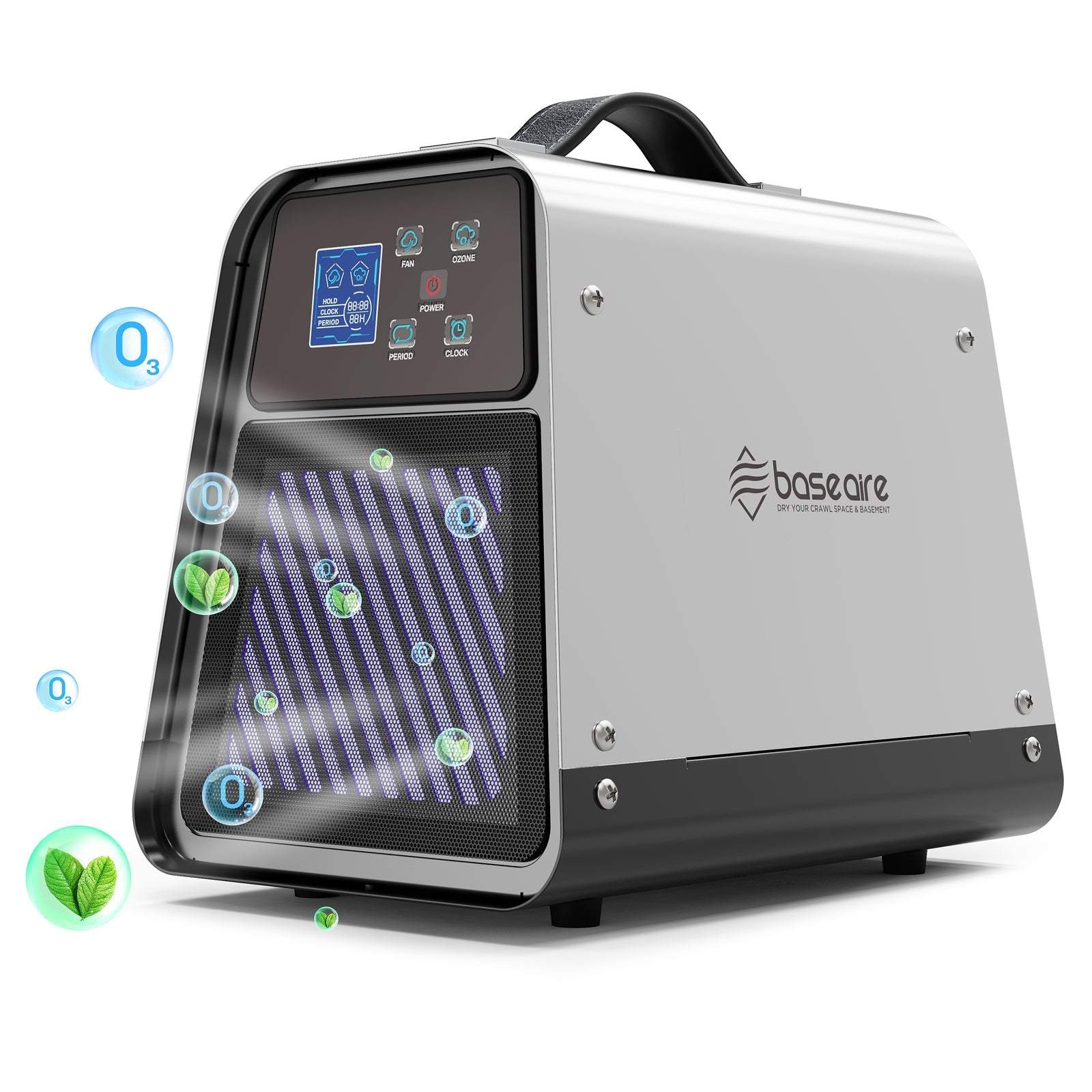 BaseAire 888 Pro 7,000 mg/h Ozone Generator, Digital O3 Machine Home Ozone Machine Deodorizer - Ozone Generator from [store] by Baseaire - Disinfection, Ozone Generator