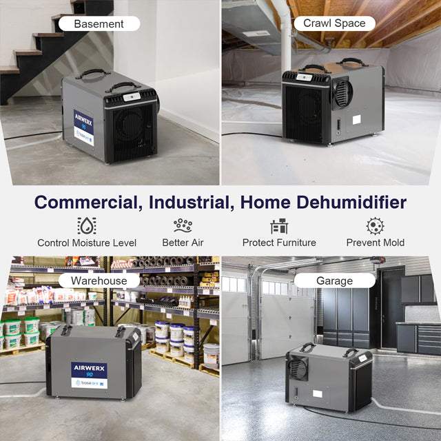 BaseAire 198 Pint Dehumidifier