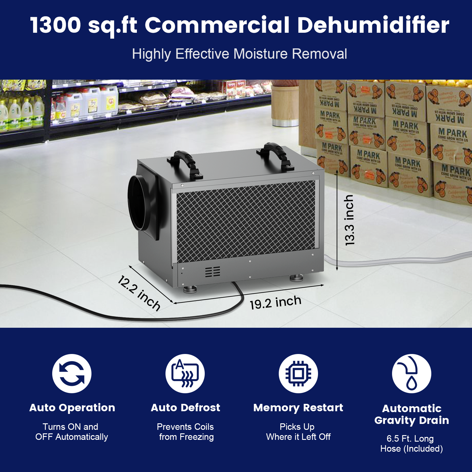 Baseaire 55 pint Smart Dehumidifier