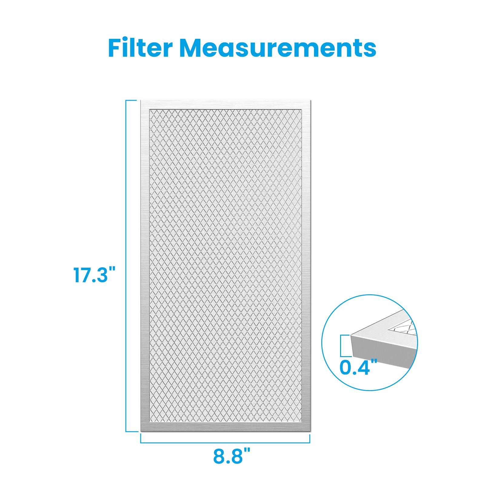 BaseAire 1 Pack Merv-8 Filter for Airwerx55S, Airwerx65XS