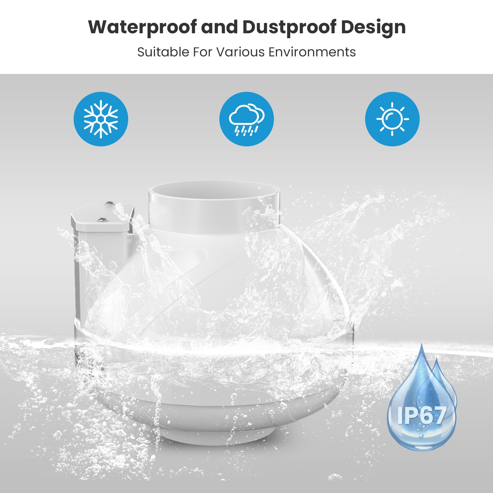 BaseAire® RadonEx 15F Radon Mitigation Fan