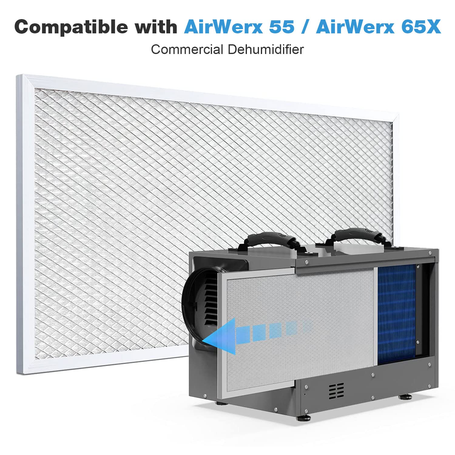 BaseAire MERV-8 Filter Set for AirWerx 55X/AirWerx 65X, 4 Pack