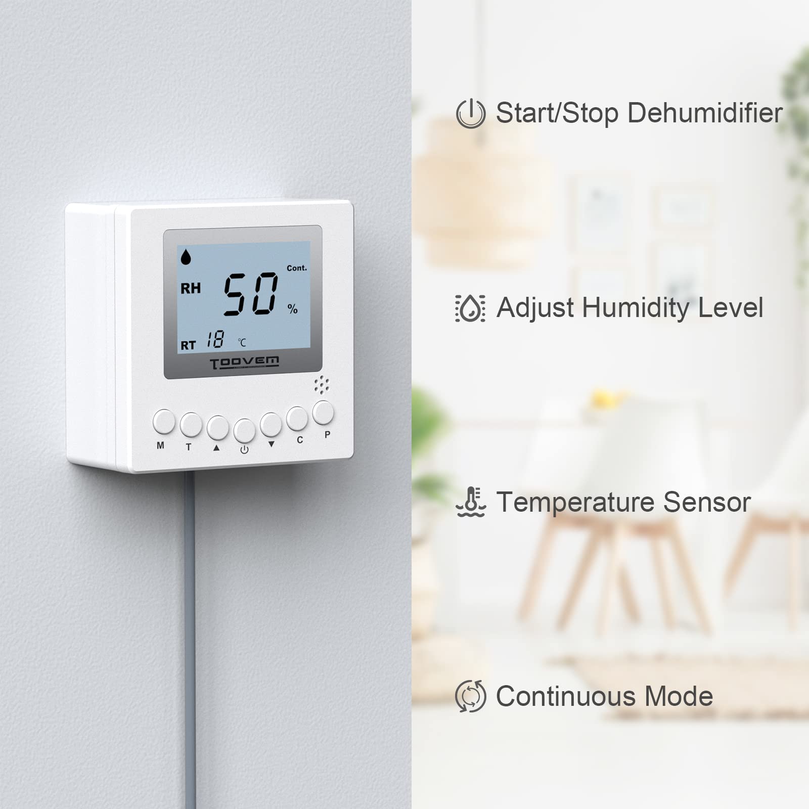 Toovem Dehumidifier Remote Controller