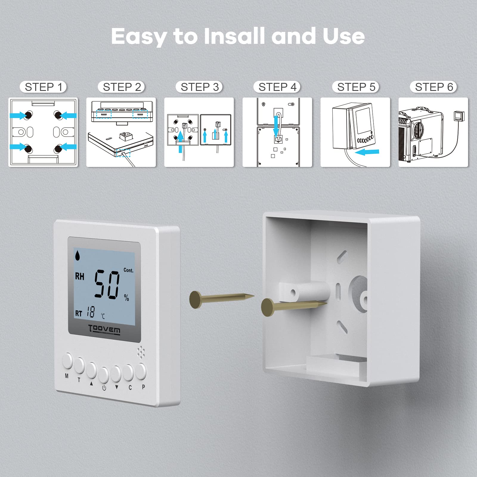 Toovem Dehumidifier Remote Controller