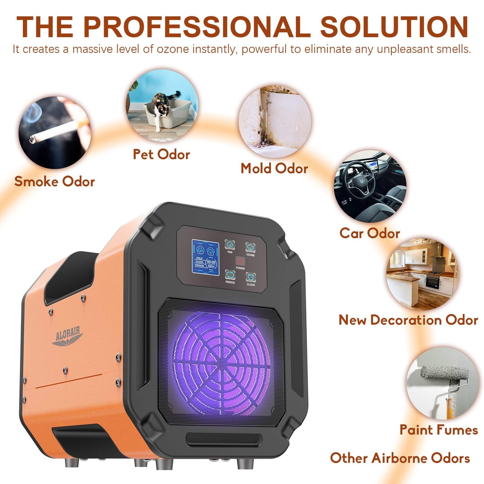BaseAire 15,000 mg/h Ozone Generator, O-UVC3 Pro Commercial ozone machine with Digital Display - Ozone Generator from [store] by BaseAire - Disinfection, Ozone Generator